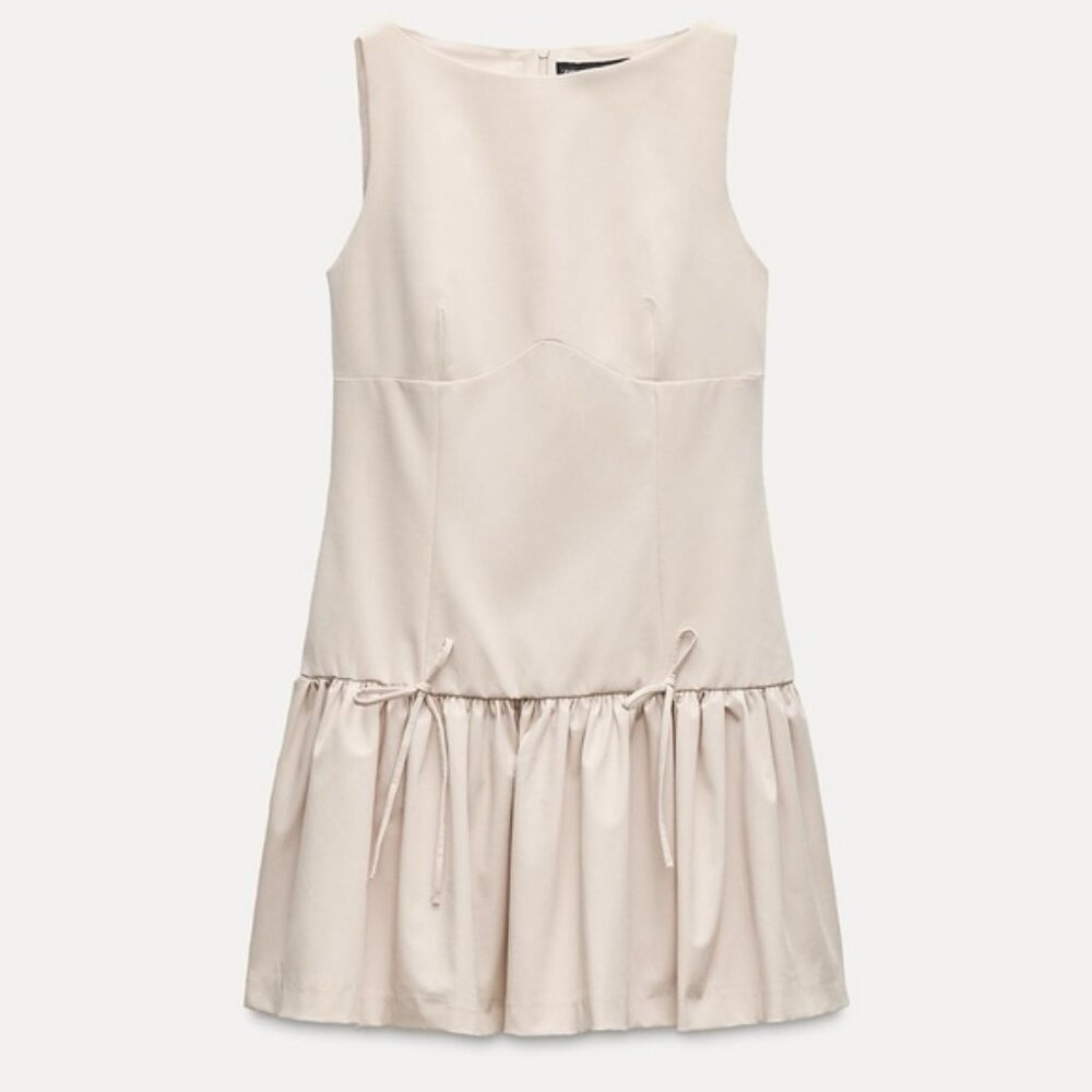 ZARA MINI DRESS WITH BOWS